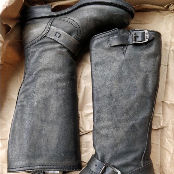 Frye Veronica slouch boot in antique black - Picture 8 of 8